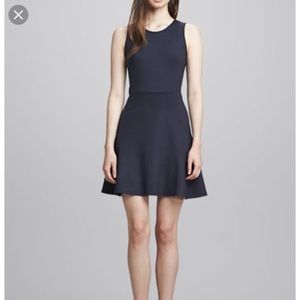 NWT Theory Nikay Flare Dress Navy 4